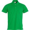 Clique Polo Piquet Mezza Manica. 3 Bottoni Tono su Tono Spacchetti Laterali. Bordo Manica ribattuto in Doppio ago (Verde Acido, 4XL)