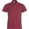 Clique Polo Piquet Mezza Manica. 3 Bottoni Tono su Tono Spacchetti Laterali. Bordo Manica ribattuto in Doppio ago (Bordeaux, XXL)