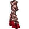 UK_Stone Sciarpa da uomo in 100% pura seta Paisley pied de poule vintage motivo a quadri doppio strato gentiluomini
