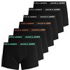 JACK & JONES JACBASIC Trunks 7 Pack Boxer a Pantaloncino Uomo, Nero, L