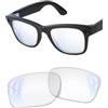 Forobb Lenti di ricambio polarizzate da 1,6 mm, compatibili con occhiali intelligenti Ray-Ban Meta Wayfarer (Gen 2) RW4012 da 50 mm, Hd Clear Anti Luce Blu - Policarbonato Non Polarizzato, Taglia