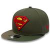 New Era Kinder Kappe verstellbar Comic Superman DC Oliv 9Fifty gerader Schirm - Child