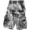 Generic Pantaloncini uomo vichingo teschio grafica stampa 3D leggeri lavoro esterno viaggio escursionismo cargo estate mare(Skull-QM-DK-6,L)