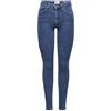 ONLY ONLPOWER Mid Push UP SK JEA REA3223 Noos Jeans Skinny, Blu (Dark Blue Denim Dark Blue Denim), 34W / 30L Donna
