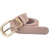 styleBREAKER Cinturón de Piel Auténtica 3cm | Cuero de Vaca Efecto Ante | Hebilla Oro Viejo Vintage | Cinturón para Vaqueros y Vestidos | Acortable, Rosé, 90cm