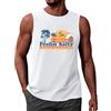 Voqeen Canottiera Uomo Estiva Classica Maglietta Senza Maniche Girocollo Canotta Fitness Leggera Tank Top per L'Estate Vacanze al Mare Allenamento in Palestra