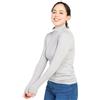 LAPASA Donna Maglia Termica Collo a Lupetto L89 - Abbigliamento Termico Traspirante a Maniche Lunghe Fodera in Pile Strato Base Grigio Chiaro (Peso Medio) XS