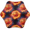 RPLIFE Ombrello per bambini con palloni da basket nero fuoco, ombrello pioggia antivento, ombrello bastone per bambini 4T-8 Y, 35 pollici baldacchino