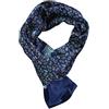 UK_Stone Sciarpa da uomo in 100% pura seta con motivo cachemire floreale vintage doppio strato da uomo, Paisley # 1 Blu, Size: 160 * 28cm (62.4 x 10.92)