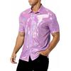 Casey Kevin Paillettes Camicia Uomo Magliette Paillette T-Shirt Metallica Discoteca Vestiti Anni 70 Club Maglietta