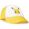 Pokémon Berretto con Visiera Curva Regolabile Pikachu in Giallo e Bianco | Berretto Estivo Unisex con Retro in Rete | Cappello Protettivo Solare Casual con Chiusura a Scatto