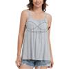 STARBILD Canotta da Donna con Sottoveste, Top con Reggiseno Integrato, Basic, Canotta a Maniche Corte, Scollo a U, Comode Magliette Lunghe Estive per Donna, S