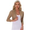 Allegra K Cardigan Donna Top con Bolero a Maniche Lunghe Semitrasparenti Elegante in Vintange