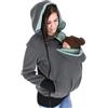 Bemonew Felpa con cappuccio premaman felpa con cappuccio premaman con a rimovibile 3 in 1 giacca in morbido cotone caldo per neonati giacca invernale comoda per mamma M