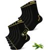 FALARY Bambù Calze da Lavoro Uomo Spugna Calzini Uomo Work Socks 12 Paia