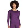 LAPASA Pacco da 2 o 1 Maglia Termica Donna Manica Lunga Fodera in Micro Pile - Pigiama Abbigliamento Intimo Canottiera Calda Elastica Traspirante Sportiva Viola2(Caldo) M