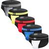 BSHETR Biancheria Intima da Uomo Slip 5 Pack Cotone Idratante Contrasto Colore Vita Bassa Mutande (023, XXL)