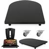 Wapasezyar Tavola scorrevole Premium per Bimby TM7 con ruote a 360°, spostamento senza fatica del TM7, accessorio di alta qualità con piedini in gomma antiscivolo, supporto sicuro (nero)