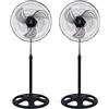 EXTRASTAR Ventilatore Industriale 3-in-1, 80W - Montaggio a Parete/da Tavolo/a Pavimento, Oscillazione 90°, 3 Velocità, Silenzioso - Ideale per Officina, Magazzino, Palestra, Garage, Confezione da 2