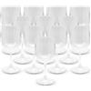 DOJA Barcelona 12 bicchieri da vino in policarbonato trasparente, 300 ml, 170,3 x 78 x 3 mm, bicchieri in plastica rigida, riutilizzabili, per vino, sidro, ecc.