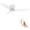 Mellerware - Ventilatore da soffitto Brizy Bright Minimal da 40 W con telecomando | 6 velocità | Ultra silenzioso | 3 lame diametro 132 | Funzione Estate-Inverno | Timer | LED