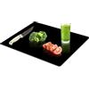 Yuzeyurun Tagliere nero in vetro 40 x 30 cm - tagliere in vetro temperato di sicurezza - piastra di copertura per fornelli resistente al calore - antiscivolo, antigraffio e igienico