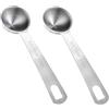 Mozeat Lens 2 cucchiaini da caffè in acciaio inox, 10 ml, misurino con manico lungo, cucchiaino piccolo in metallo per misurare il set di caffè, spezie, fagioli