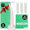 FLAUS Flosser elettrico (Gentle Glide) - Shark Tank + Oprah's List - Alternativa per il filo interdentale - Rimozione della placca dentale per adulti - Facile vibrazione Power Flossing - Gomma