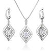 LillyMarie Set Di Gioielli In Argento Sterling Con Zirconi Comprendente Collana Regolabile E Orecchini