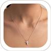 FindChic Collana Donna Croce, Oro Rosa Acciaio Inossidabile Regolabile Catena