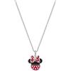 Disney Collana Minnie Mouse, Argento Sterling con Smalto per Bambini e Ragazze, Gioielli