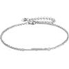 JERWLI Bracciale in argento Sterling 925 con panda rossa, per donne e ragazze, 23.86 cm, Argento