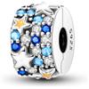Parmuz in Argento Sterling 925 Clip charm Compatibile con Bracciale e Collane Spacer Ciondoli di perline ferma per braccialetti con ciondoli Regalo di gioielli per donna