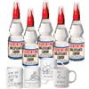 Generico 5 Fiorentini Dolcificante Liquido 200 ml a Base di Ciclammato di Sodio, Saccarina di Sodio e Taumatina 5 bottiglie + tazzina da caffè 80cc personalizzabile per una pausa caffè senza zucchero