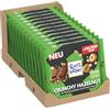 RITTER SPORT Crunchy Hazelnut, Tavoletta di Cioccolato al Latte con Nocciole in Pezzi e Crisp di Proteine, 12 Pezzi x 75g