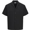 JACK & JONES Shirt Jjsean Resort-Maglietta SS, Nero, M Uomo