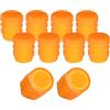 cyclingcolors 10x Cappucci delle valvole cappuccio luminoso fosforescente valvola pneumatici Auto Bici Moto Schrader Plastica, Arancia