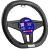 Sparco Coprivolante Base Piatta Nero 35 cm | Design Sportivo Antiscivolo ed Ergonomico | Compatibile con Peugeot 208, 308, 508, 2008, 3008, 5008 | Installazione Rapida