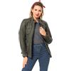 Detlev Louis DL-JW-4 Donna Giacca Da Moto In Cotone Cerato verde