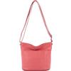 modamoda de T198 Borsa a tracolla da donna in pelle made in Italy, Salmone, s