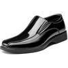 Bruno Marc Mocassini da Uomo in Pelle Slip on Scarpe Eleganti Vintage Elegante Oxford Slip on Scarpe Eleganti Vintage Elegante Oxford,Size 49.5,Nero/Pat,CAMBRIDGE-05