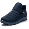 JOMIX Pantofole Stivali Invernali Uomo Ciabatte Chiuse Calde da Casa Scarpe Mocassini da Inverno Babbucce Pelose Comode con Chiusura a Strappo MU8662-3 (Blu Navy, 42)