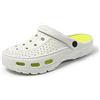 INMINPIN Zoccoli e Sabot Donna Uomo Antiscivolo Scarpe da Giardino Sandali da Spiaggia Estate Pantofole da All'aperto con Supporto per Arco,Bianco Verde,40/41 EU