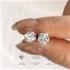 NONE DW 0.1ct-2ct D Colore Certificato Moissanite Orecchini a bottone Lab creato con diamanti in argento sterling 925 placcato oro Gioielleria raffinata da sposa