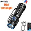 Alonefire Mini Torcia LED P50 6500K ad Alta Luminosità, Torcia Tascabile USB Type-C per Bambini, Donne, Zaino, Casa, Lavoro e Attività all'Aperto