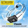 NITECORE NU20 Lampada frontale ricaricabile classica USB-C 38 g Faro ultraleggero per campeggio all'aperto con zaino in spalla, trail running