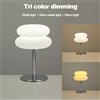 topwinson Lampada da Tavolo Bauhaus con Paralume in Plastica, Lampada a Fungo Nordica per Camera da Letto, Comodino, Soggiorno, 9 Livelli di Luminosità, Dimmerabile, Luce Ambientale