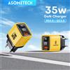 ASOMETECH GaN 35W Caricatore USB di tipo C a ricarica rapida QC4.0 PD3.0 PPS 30W 25W Caricatore rapido per IPhone 15 Pro Samsung S23 Xiaomi