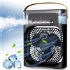 TINGMIAO Ventilatore Umidificatore condizionatore portatile con serbatoio d'acqua da 500 ml Ventilatore spray d'acqua a nebulizzazione abbastanza per la casa, la stanza, il campeggio, l'ufficio dell'auto