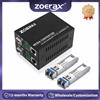 ZoeRax SFP LC Fibra monomodale a RJ45 Convertitore multimediale Ethernet Ricetrasmettitore in fibra ottica Gigabit con modulo LC SFP da 1,25 Gbps